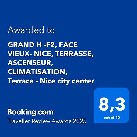 Grand H -F2, Face Vieux- Nice, Terrasse, Ascenseur, Climatisation, Terrace - Nice City Center Exterior foto